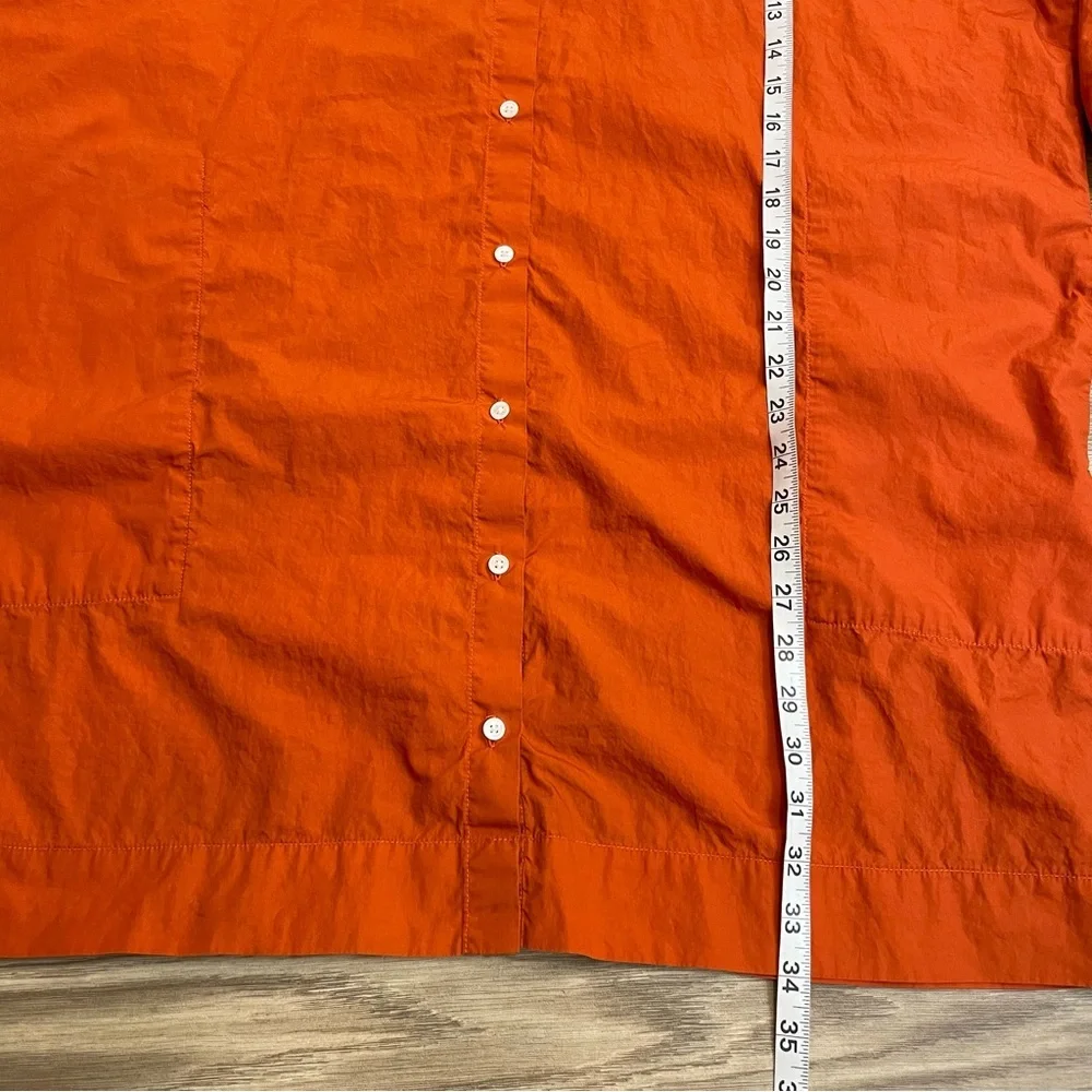 Steven Alan Dark Orange Button Up Oversized Shirt Dress - Picture 8 of 9